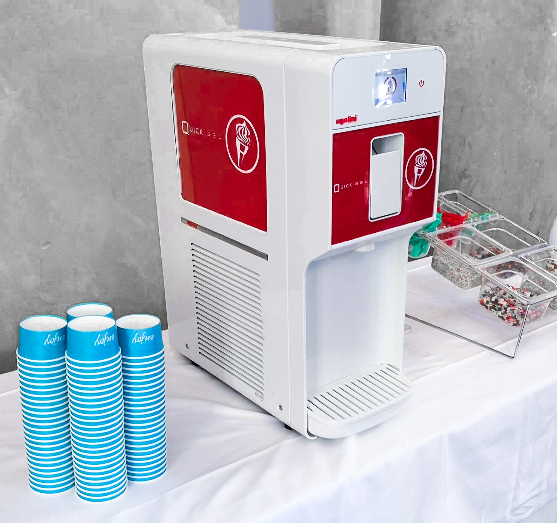 Glassmaskin på utställning