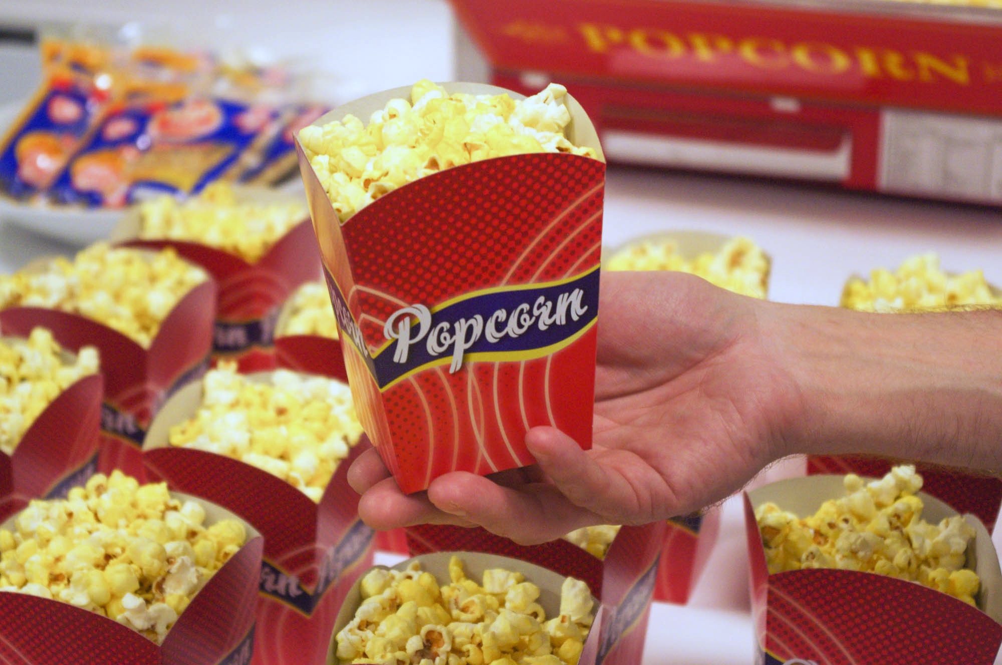 Popcornmaskin på utställning